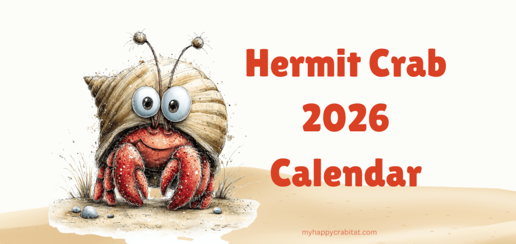 Free Hermit Crab 2026 Printable&nbsp;Calendar